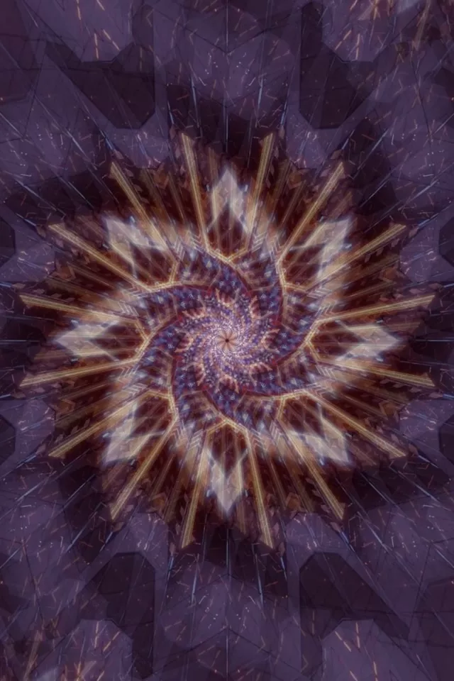Spiraling Purple Neon Tunnel Vj Loop 2:3 Portrait 60fps Screensaver