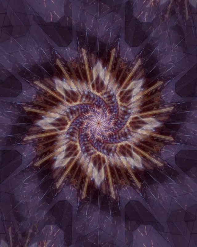 Spiraling Purple Neon Tunnel VJ Loop 4:5 Instagram 60fps Screensaver
