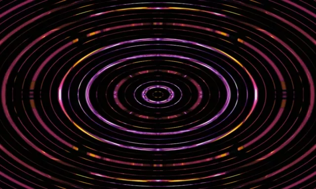 Spiraling Purple Neon Tunnel VJ Loop 5:3 Wide 60fps Screensaver