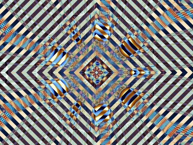 Striped Diamond Neon Tunnel VJ Loop 60fps 4:3 Classic Screensaver