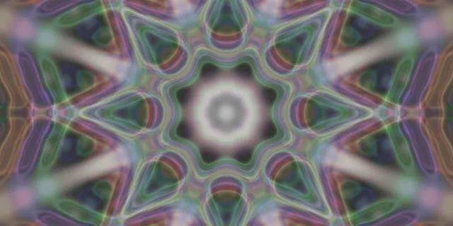 Symmetrical Kaleidoscope Neon Tunnel VJLoops 2:1 Univisium 60fps Screensaver