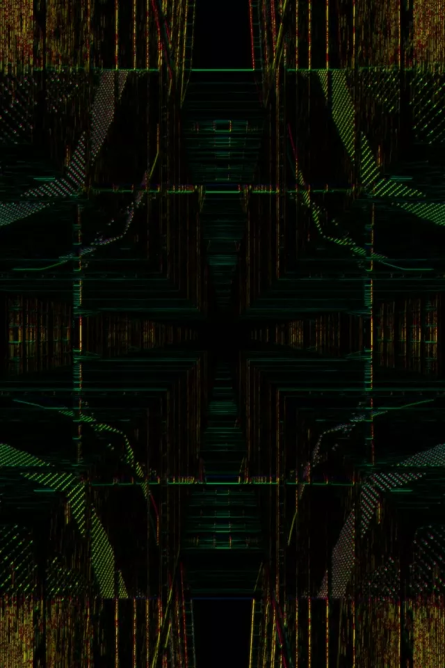 Symmetrical neon tunnel 2:3 portrait 60fps screensaver vj loop