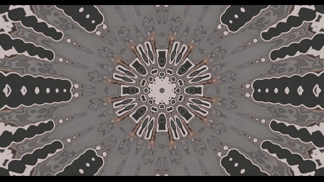 Symmetrical Neon Tunnel 60fps with Geometric Mandala Pattern and...