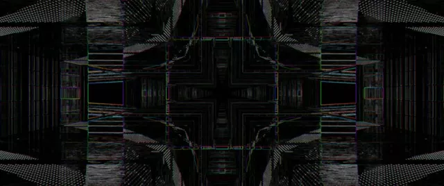 Symetrický Neon Tunnel Cross Vortex 2.39:1 Cinemascope 60fps VJLoops Screensaver
