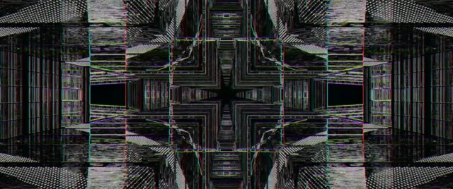 Symmetrical Neon Tunnel VJ Loop 2.39:1 Cinemascope 60fps Screensaver