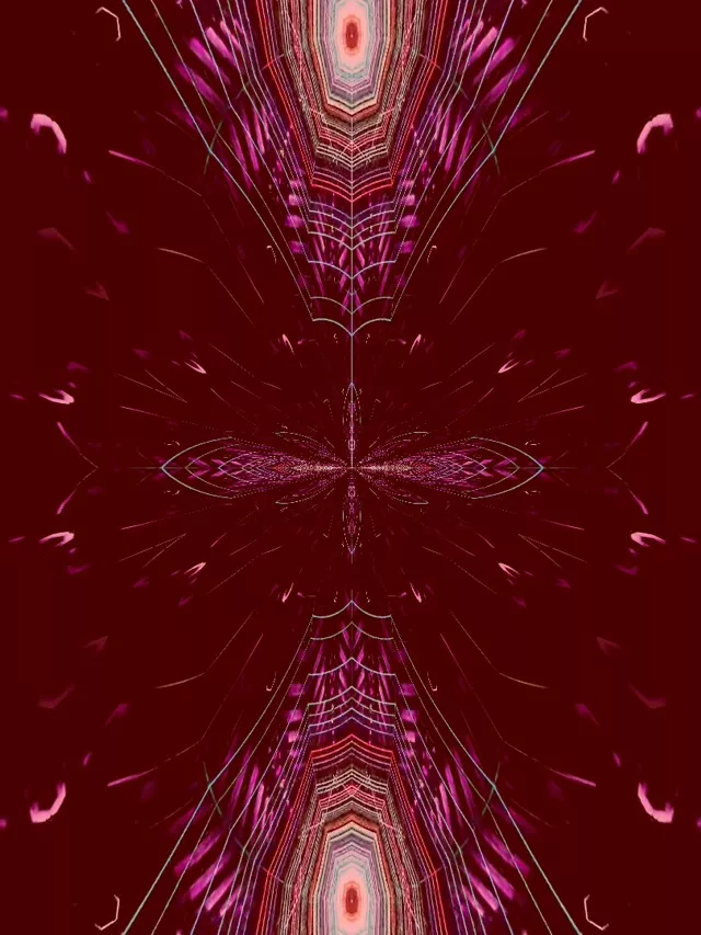 Symmetrical Neon Tunnel Vortex 3:4 iPad Portrait 60fps Screensaver Loop