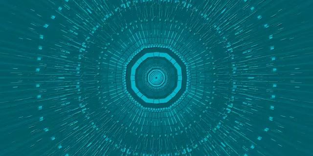 टील नियॉन टनल VJ Loop | रेडियल सर्किट रिंगस | 2:1 यूनिविजियम 60fps स्क्रीनसेवर