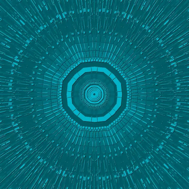 Tunnel Néon Octogone Sarcelle VjLoops 1:1 Carré 60fps Économiseur d'écran