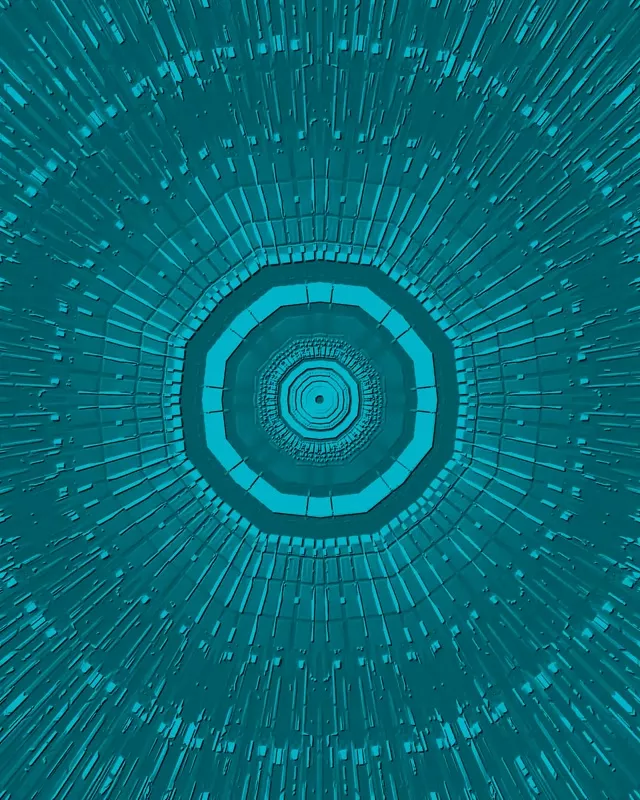 Бірюзовий Октагон Неонова Тунель VJLoops 4:5 Instagram 60fps Заставка