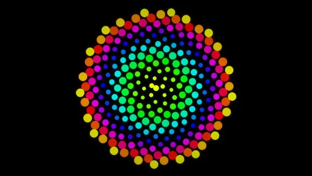 Vibrant 4K colorful particle sphere loop for video backgrounds