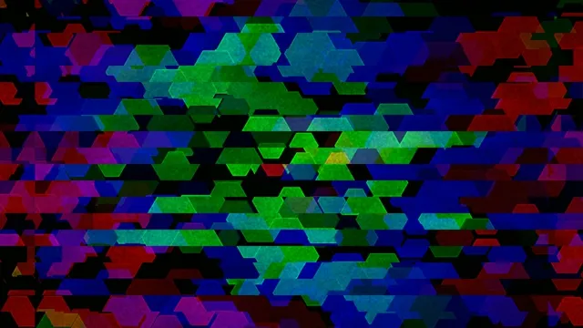 Vibrant 4K geometric hexagon mosaic motion background loop