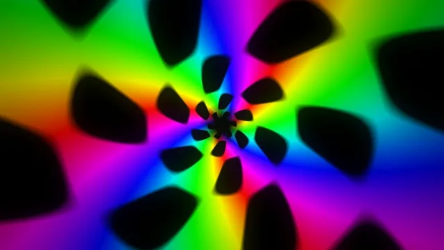 Vibrant 4K neon kaleidoscope motion loop for broadcast and streaming