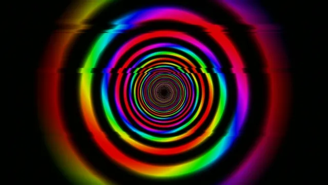 Vibrant 4K neon spiral tunnel loop for broadcast and streaming