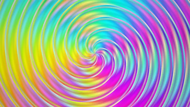 Vibrant 4K neon spiral vortex motion background for video production
