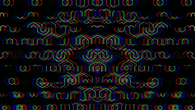 Vibrant neon geometric loop 4K UHD widescreen motion background