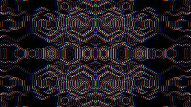 Vibrant neon hexagon 4K UHD motion background loop