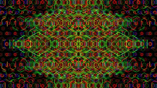 Vibrant neon hexagonal 4K UHD motion background loop