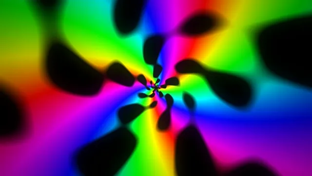 Vibrant Neon Rainbow Kaleidoscope Light Burst