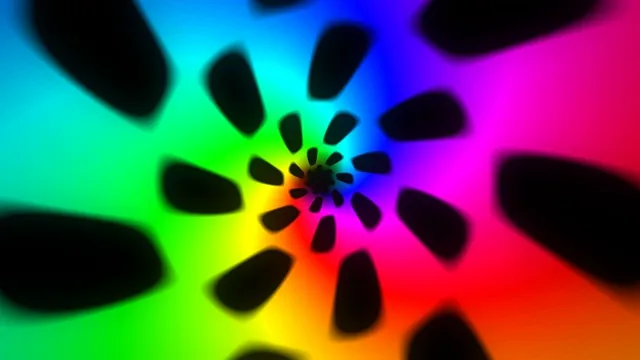 Vibrant Neon Rainbow Spiral Abstract Motion