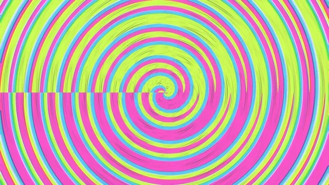 Vibrant Neon Spiral Loop - Abstract Motion Graphics