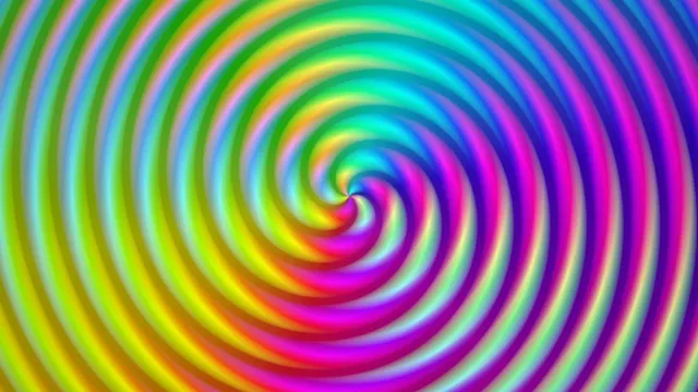 Vibrant neon spiral vortex 4K motion background for video production