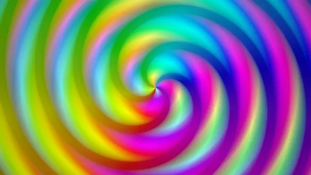 Vibrant Rainbow Spiral Motion Graphics 4K