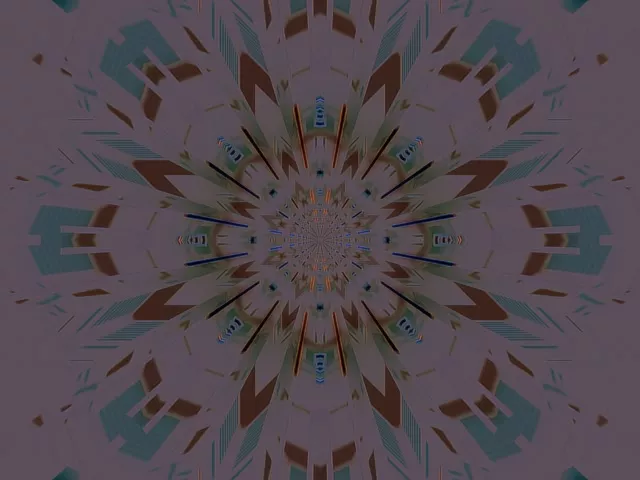 VJ Loop 4:3 Classic 60fps Neon Tunnel Kaleidoscope Burst Screensaver