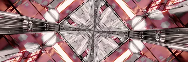 VJLoop Neontunnel 3:1 Trippel Bred 60fps Skärmsläckare Rosa Diamant Rutnät