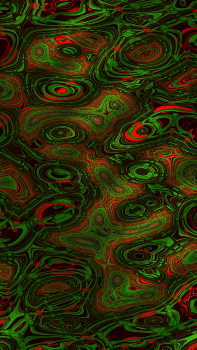 VJ Loop Neon Tunnel 9:16 Reels 60fps Screensaver Green Red Concentric Circles