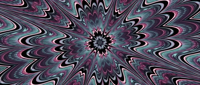 VJ Loop Neon Tunnel Kaleidoscope Burst 21:9 Ultrawide 60fps Screensaver