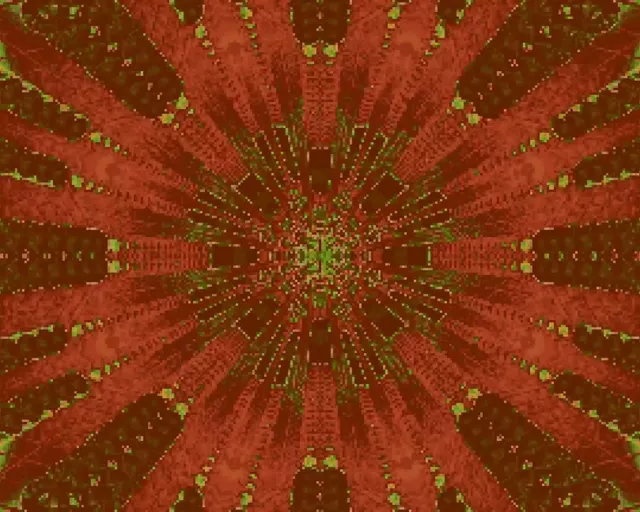 VJLoops Neon Alagút Vörös Zöld Fraktál Robbanás 5:4 industrial 60fps képernyővédő