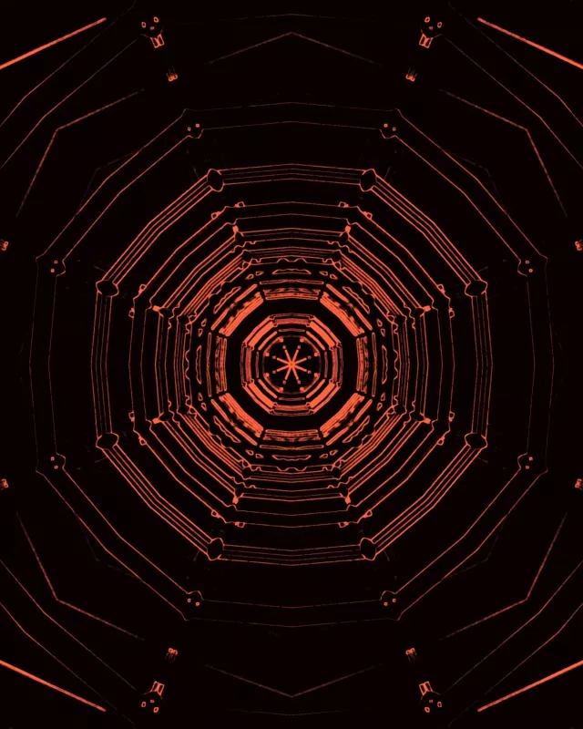Vj loop Neon Alagút Piros Nyolcszög Örvény 4:5 Instagram 60fps Képernyővédő