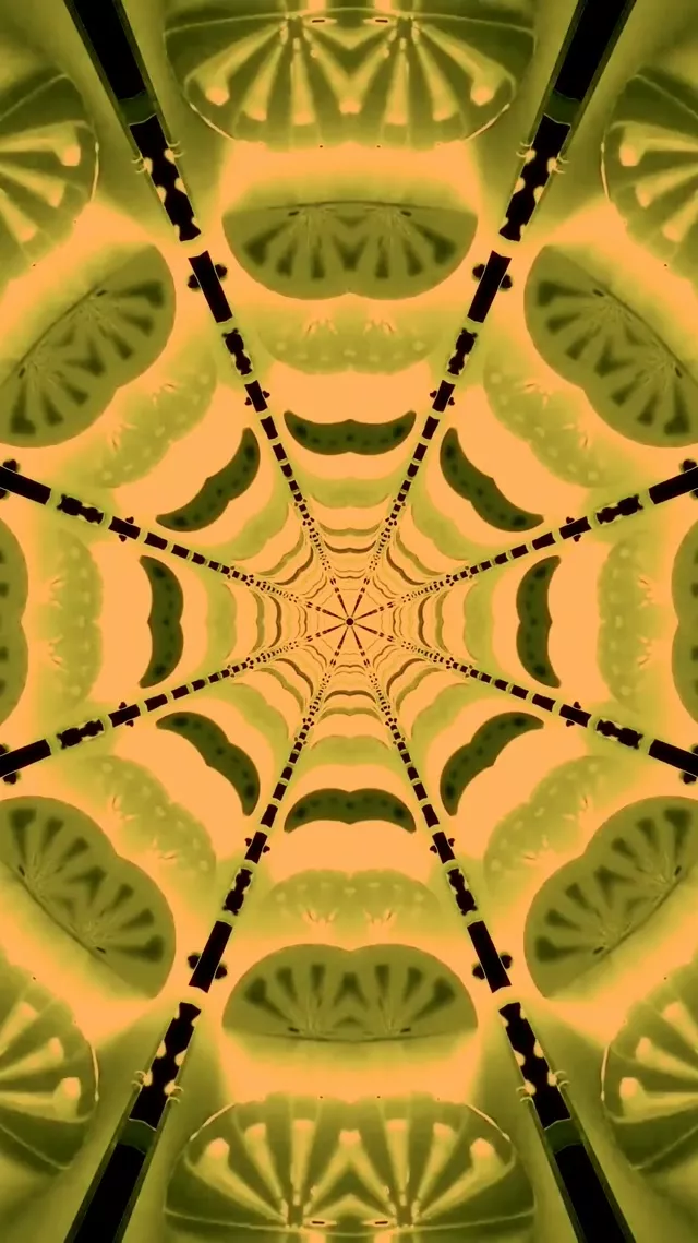 VJLoops Neontunnel Spindelnät Kaleidoskop 9:16 Reels 60fps Skärmsläckare