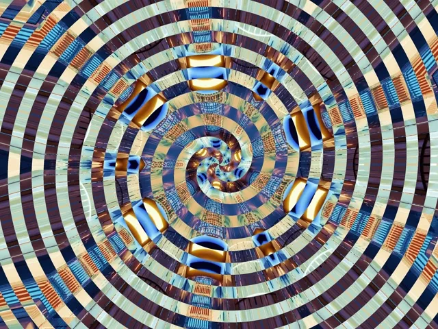 VJ Loop Neon Tunnel Spiraling Stripes 4:3 Classic 60fps Screensaver