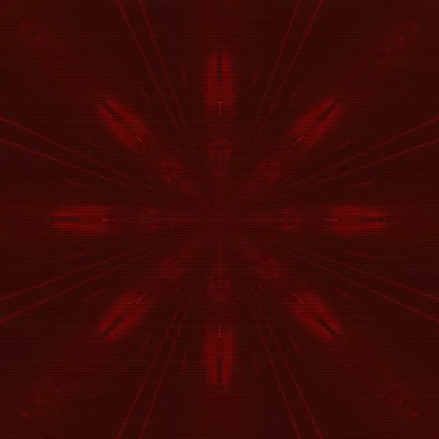 VJ Loop 紅色霓虹隧道萬花筒爆發 1:1 正方形 60fps 螢幕保護程式