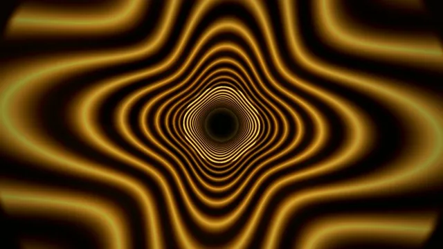 Waves of light create a tunnel effect in dark space