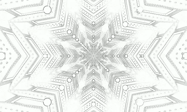 Bílý krystalový neonový tunel sněhová vločka spořič obrazovky 5:3 široký 60fps VJ Loop