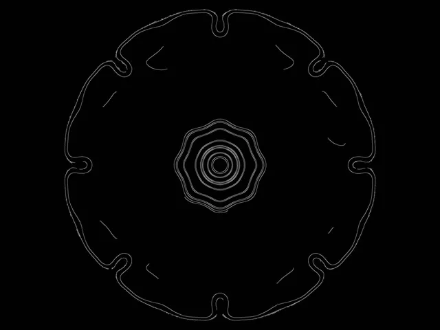 白色霓虹隧道花朵螢幕保護程式 4:3 經典 60fps VJ Loop