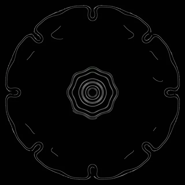 Hvid Neon Tunnel Rose Pauseskærm 1:1 Firkantet 60fps VJ Loop PC Laptop