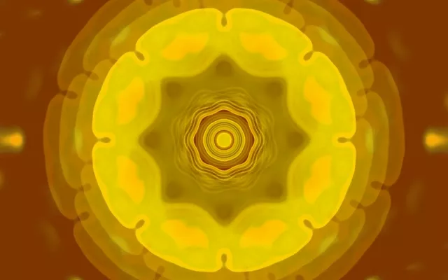 Túnel de Neón Concéntrico Amarillo 16:10 MacBook 60fps Protector de Pantalla VJ Loop