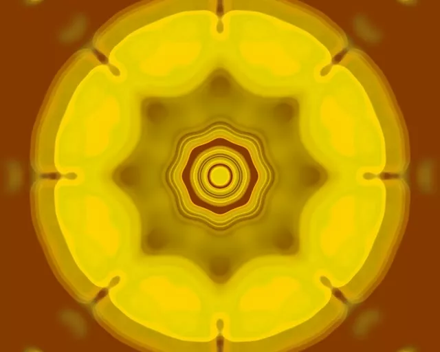 تونل نئون هندسی زرد 5:4 صنعتی 60fps VJLoops screensaver