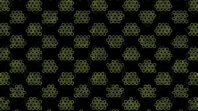 Yellow Hexagon Pattern Loop - 4K Digital Background