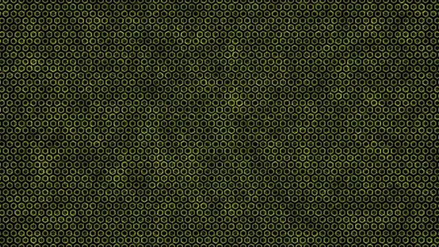 Yellow Hexagon Pattern on Dark Background 4K