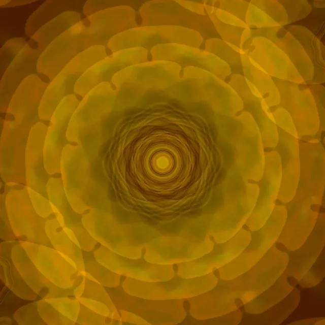 Yellow Neon Tunnel | 1:1 Square 60fps Screensaver | Spiraling Vortex Loop