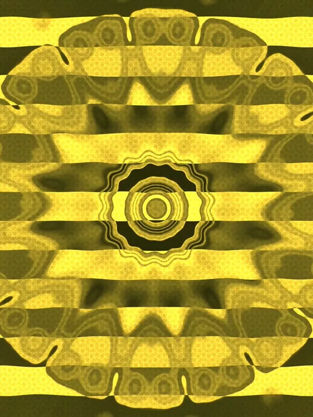 霓虹隧道黃色星爆 VJ Loop 3:4 iPad 直式 60fps 螢幕保護程式