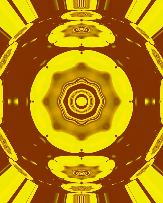 नियॉन टनल सुनहरा मंडला भंवर VJ Loop 4:5 इंस्टाग्राम 60fps स्क्रीनसेवर
