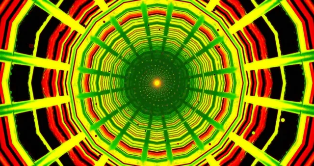 Yellow Neon Tunnel VJ Loop | 4K 60fps Screensaver | Radiant Core