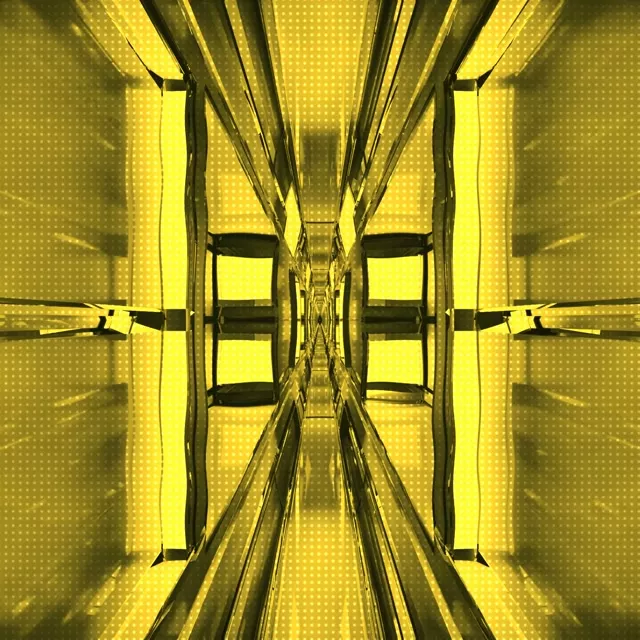Sárga Neon alagút Vj VJLoops 1:1 Square 60fps képernyővédő geometrikus perspektíva