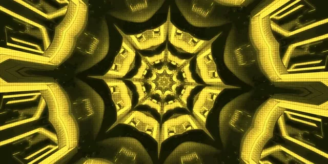 Žuta Neon Tunel | 2:1 Univisium 60fps Čuvar Ekrana | Geometrijski VJLoops