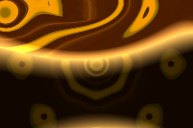 येलो नियॉन टनल ग्लोइंग रिंग्स के साथ 3:2 सरफेस 60fps VJLoops स्क्रीनसेवर